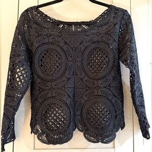 Black Crochet Top